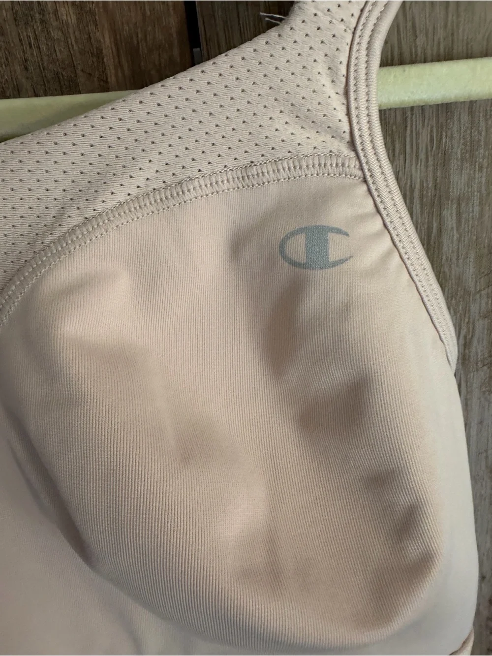 Champion Light Beige Sports Bra with Blue Lining - High support 36 DD - Picture 5 of 6